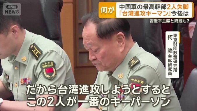 「台湾進攻のキーマン」