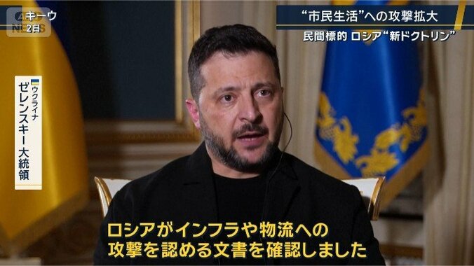 ウクライナ　ゼレンスキー大統領（2日）