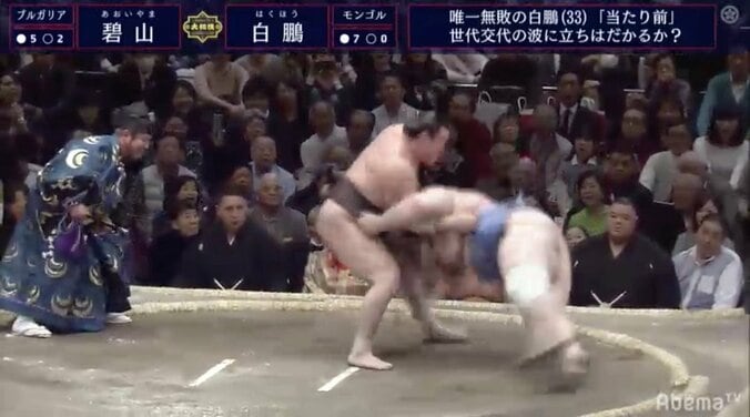 白鵬が豪快な投げで無傷の8連勝　平成最後の天覧相撲でも“平成の大横綱”ぶり発揮 1枚目