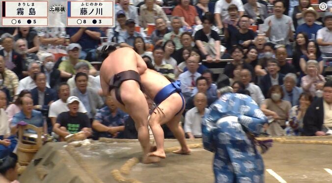 藤ノ川が「左手だけで霧島を…」驚異の逆襲で3大関総なめ「ラリアット」「腕取られたまま」圧巻光景に驚きと称賛 4枚目