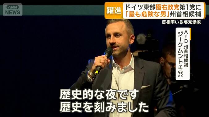 ドイツ州議選で極右が第1党に　ヒトラーの言葉を公約に掲げる　背景に東西格差 1枚目