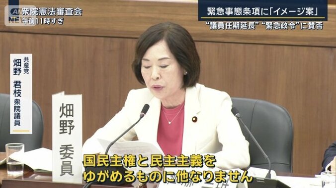 共産党　畑野君枝衆院議員