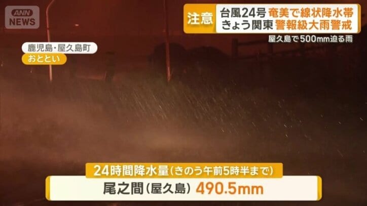 24時間降水量（5日午前5時半まで）