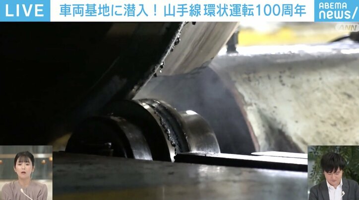 【写真・画像】山手線の車輪を「削る」瞬間！ 環状運転100周年、車両基地に潜入！　1枚目