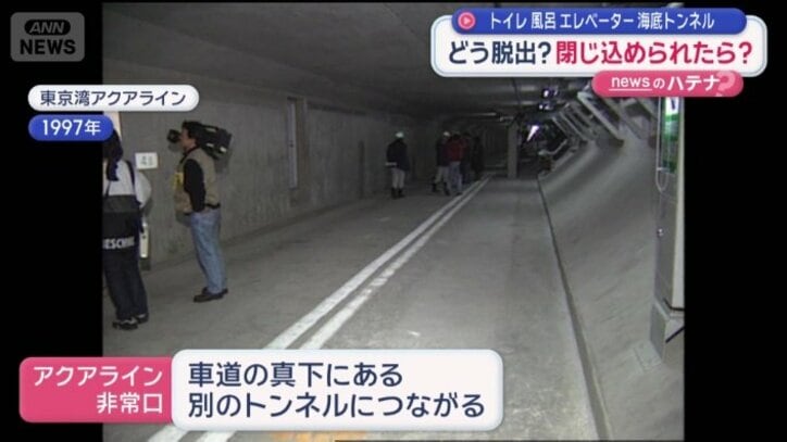 車道の真下にある別のトンネルにつながっている