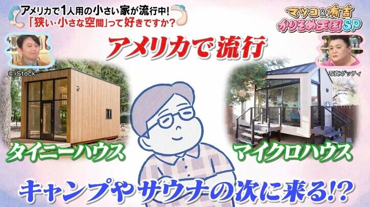 日本でも流行するかも？ マツコ＆有吉、“狭い空間が好きな人”を一刀両断「毎日やってみ」