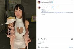 “幼い顔立ちに美ボディー”長澤茉里奈、胸元の大胆なハート形に「セクシー」「まりちゅう最強」など反響
