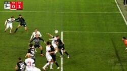 堂安律も見た格闘技クラスの衝撃シーン！顔面に膝と足が直撃→ドイツ代表DFが悶絶…ファウル問題児FWの危険プレーに「大丈夫か？」「いってぇ」などファンも心配