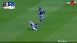 「なんてプレーだ、セイヤ！」鈴木誠也が“レフト”で魅せた！ 慣れない守備位置での“美技”を現地実況も声弾ませ称賛