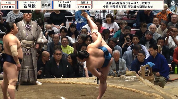 “美四股”の向こうに“チラリ”大御所が鎮座 “まさか”な瞬間「さすがに目立つ」 3枚目