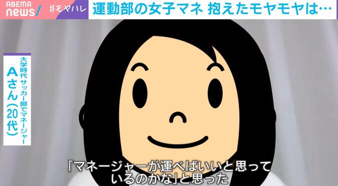 大学時代サッカー部でマネージャーだったAさん（20代）