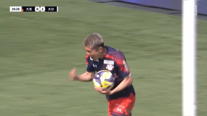【映像】大宮FW、同点ゴールが嬉し過ぎて相手選手とハイタッチ