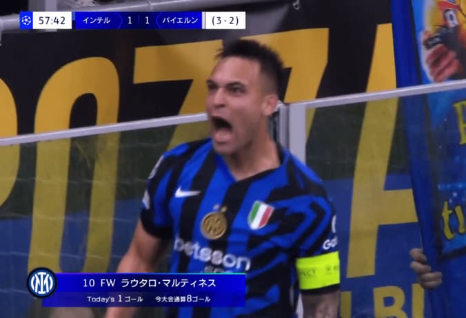 人間離れ！インテル10番の“超反応ゴラッソ”にSNS騒然「振りが速すぎる」「バケモノだ」「どうやってんの…」 4枚目