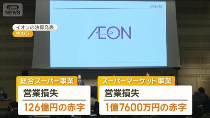 スーパー事業が赤字に