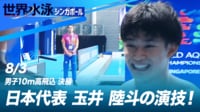 【映像】日本代表 玉井 陸斗の演技! 男子10m高飛込決勝 2025.8.3