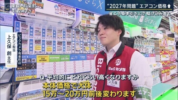 ビックカメラ有楽町店エアコン担当　上久保創主任