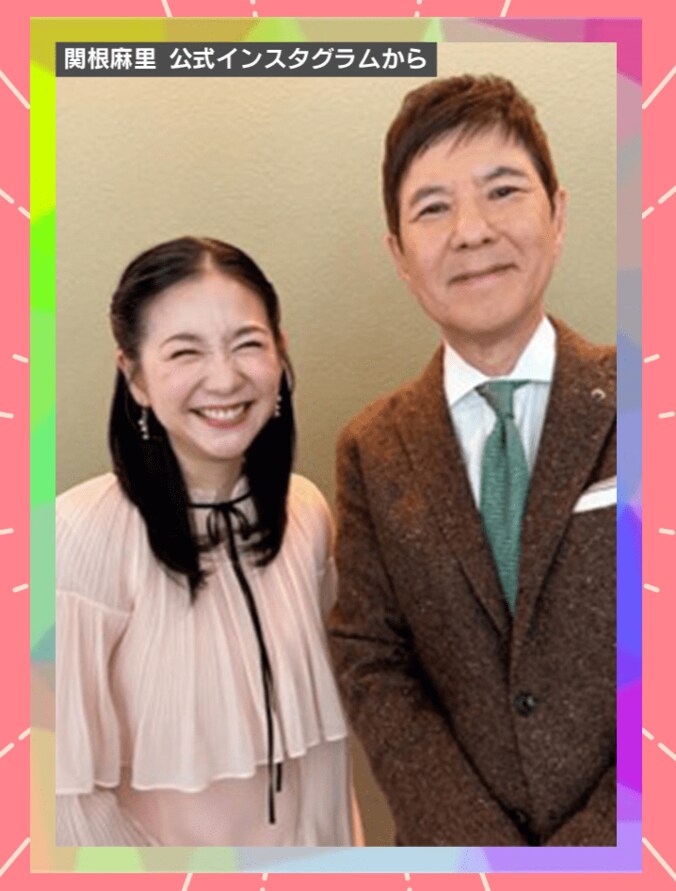 関根麻里の親子ショット