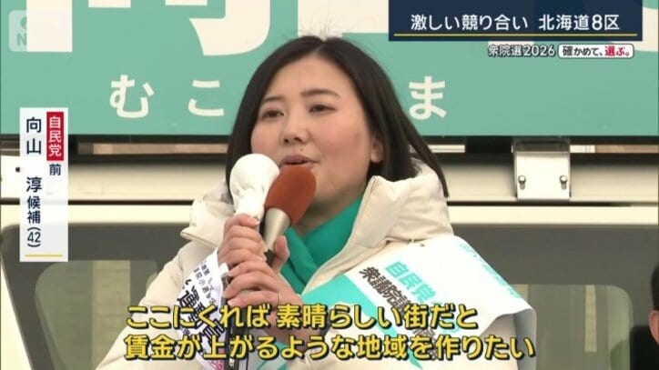 自民党 向山淳候補(先月27日)