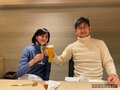 三浦りさ子、夫・カズとの乾杯ショットに「絵になります」「素敵」の声