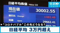 日経平均30年半ぶり3万円超え バブルか?