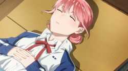 "Really going to do it?" Viewers are in agony over Hina, who becomes completely red while imagining a kiss with Suki-Pi (her crush) during the practice of a kissing scene. "The destructive power is too savage. I love it."