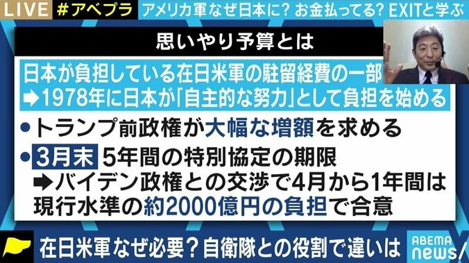 「結局は日本に対して払われているお金だ」「沖縄と一緒に負担しようと手を挙げる自治体がない」 “思いやり予算”、そして米軍基地をめぐる日本人の誤解 1枚目