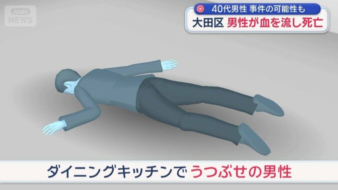 東京・大田区 マンションで40代男性血を流し死亡　事件の可能性も 1枚目