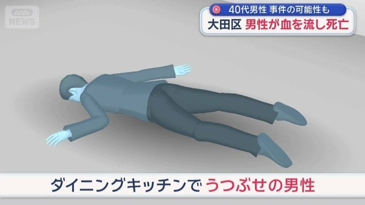 東京・大田区 マンションで40代男性血を流し死亡 事件の可能性も