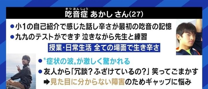 「“多様性”から取り残されているんじゃないかな」…100人に1人の割合なのに理解されず、“隠さざるを得ない”吃音症の当事者たち