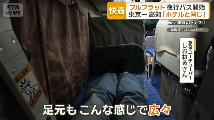 「足元もこんな感じで広々」