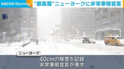 “暴風雪”ニューヨークに非常事態宣言