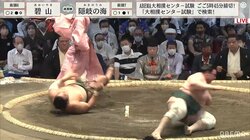 「仲良くゴロン」「なぜこけた」大型力士2人が土俵で同時にコロンの共演