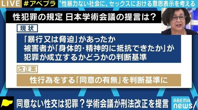 「同意なき性交は犯罪にすべき」日本学術会議が提言 “同意”の意味とは?中心メンバーに聞く 2枚目