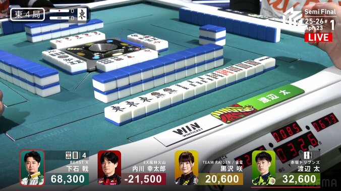 役満の次は三倍満！卓が壊れんばかりの乱打戦