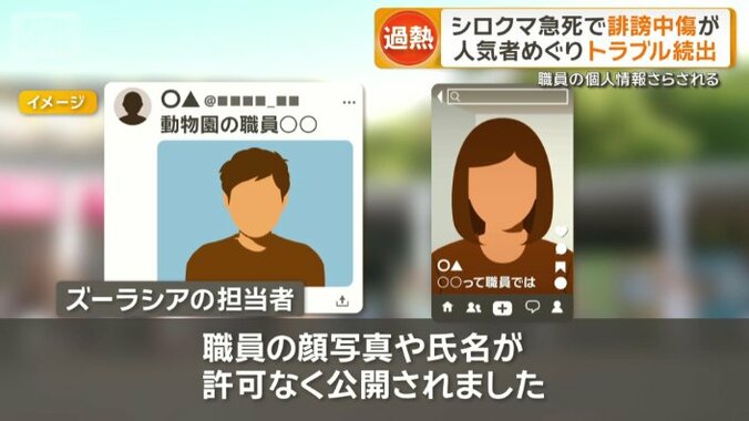 職員個人を特定・誹謗中傷するような発信も確認された