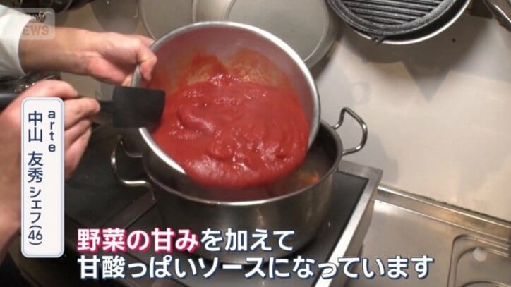 味のベースは、契約農家から仕入れたあまみのあるトマト