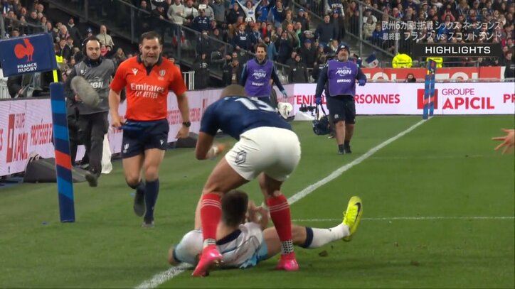 逆転トライが取り消しに