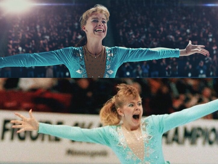 シンクロ率100%納得!マーゴット・ロビーVSトーニャ・ハーディング比較映像解禁 『アイ,トーニャ 史上最大のスキャンダル』