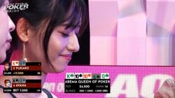 顔面偏差値が高すぎ！究極美女、ポーカープロを倒した後に一瞬見せた“微笑”がきれいすぎた／ポーカー・AQOP