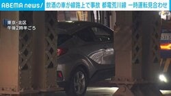 飲酒の車が線路上で事故 都電荒川線 一時運転見合わせ