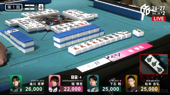 先制打が決勝打に！堀慎吾、試合序盤に決めた満貫