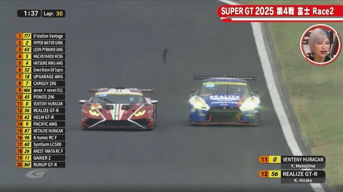 「ああ接触！」GT-R、パーツ吹っ飛ぶ“豪快追い抜き”…カメラが捉えた驚異の瞬間「カナードが飛んでった」 2枚目