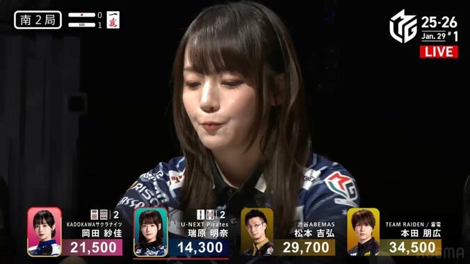 美女対決！瑞原明奈、会心の上がりに口角が上がる瞬間