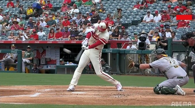 大谷翔平、4試合ぶり23号ソロ！ 偉業達成お預けの無念と途中交代の不安を払拭する一発 登板翌日では今季5本目となる豪快弾 1枚目