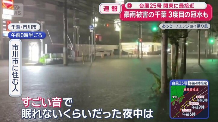 「すごい音で眠れないくらい」