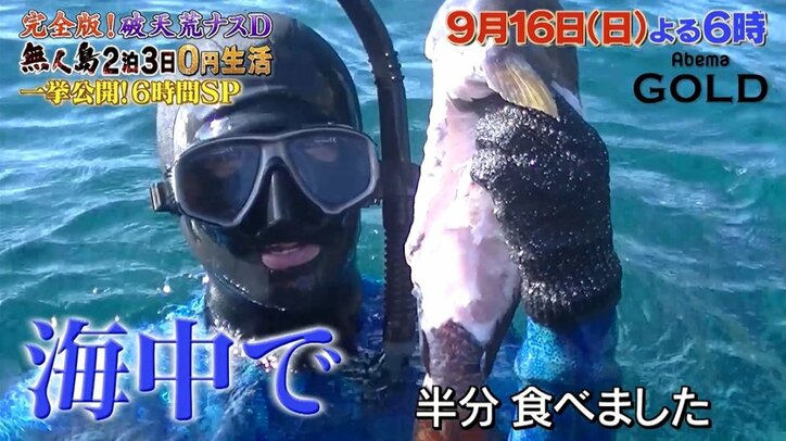 「命がけで死ぬギリギリじゃないと見せる理由がない」ナスDの無人島0円生活、AbemaTVにて6時間スペシャル決定！  完全版を一挙放送