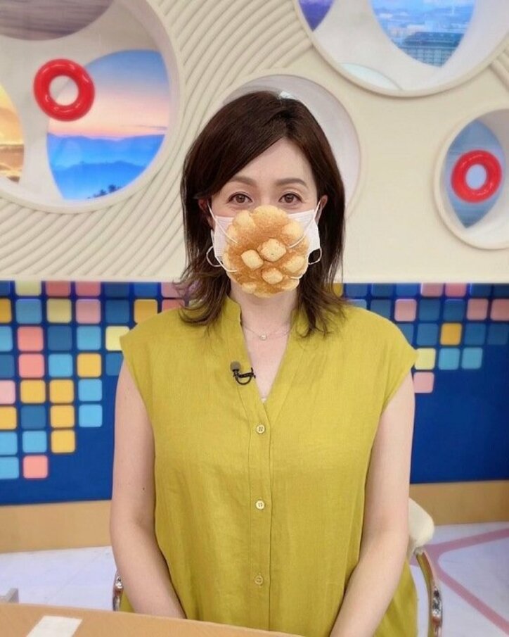 野々村友紀子、食べられる『マスクパン』を公開「メロンパンはかなり好きやけど」