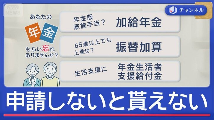 “年金に上乗せ”申請しないともらえないオカネ