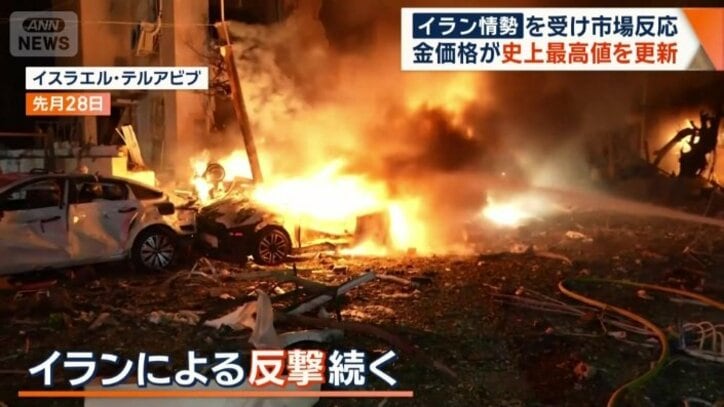 イランの反撃を受けたイスラエル・テルアビブ