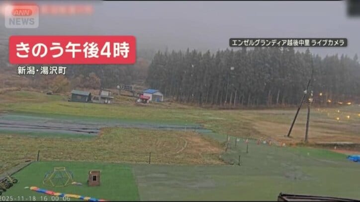 スキー場に設置されているライブカメラの映像